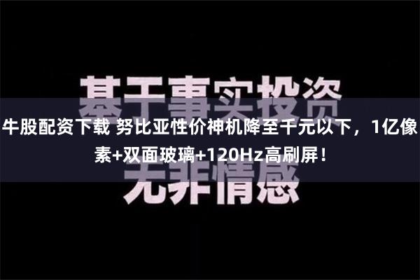 牛股配资下载 努比亚性价神机降至千元以下，1亿像素+双面玻璃+120Hz高刷屏！