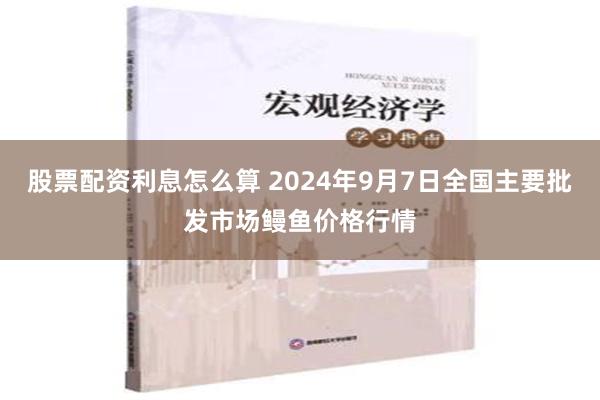 股票配资利息怎么算 2024年9月7日全国主要批发市场鳗鱼价格行情