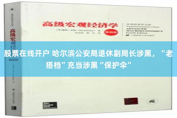 股票在线开户 哈尔滨公安局退休副局长涉黑，“老搭档”充当涉黑“保护伞”