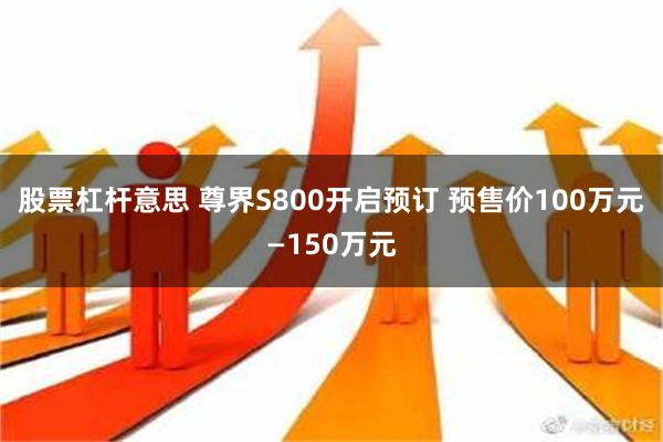 股票杠杆意思 尊界S800开启预订 预售价100万元—150万元