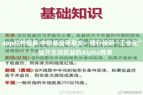 app杠杆股票 中欧基金周蔚文：践行投研“工业化” ，提升主动权益的Alpha胜率